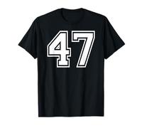 47 Number Forty-Seven Team Sports Graphic Matching Varsity T-Shirt