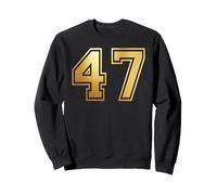 47 Number Forty-Seven Team Sports Graphic Varsity Matching Sweatshirt