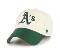 47 Brand MLB Oakland Athletics Two Tone MVP Adjustable Baseball Cap, Natural and Green