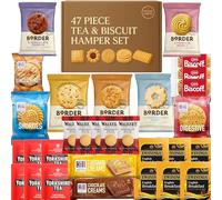 47 PC Tea & Biscuit Gift Set Hamper Bundle Contains Individually Wrapped Biscuits Multipacks. Gift Hamper Includes a Variety of Loved Treats