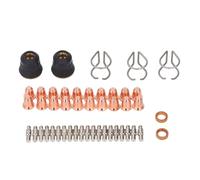 47 Pcs Plasma Cutter Torch Accessory Kit, PR0010 Electrode PD0116-08 Nozzle Tip Shield Cap Spacer Guide Swirl Ring for S25 - S45 Cutting Torch with 0.8mm Tip Diameter
