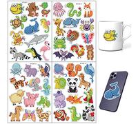 47 Pieces 5D Diamond Painting Stickers,Animal Cartoon DIY Painting Sticker Kits Printed by Numbers,Creative Craft Diamond Art Mosaic Stickers for Kids,Boys and Girls,Beginners Fun Gifts