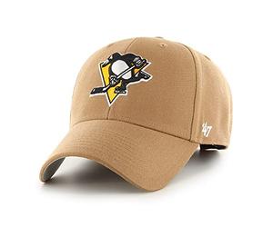 47 Pittsburgh Penguins NHL MVP Unisex Baseball Cap, Adjustable, Team Badge, Tan