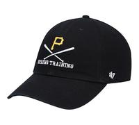 47 Pittsburgh Pirates Spring Training Black Cross Bone Clean Up Cap - MLB, Adjustable Relaxed Fit Baseball Hat