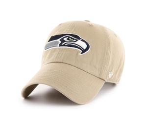47 Seattle Seahawks NFL Clean Up Unisex Baseball Cap, Adjustable, Team Badge, Khaki