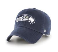 47 Seattle Seahawks NFL Clean Up Unisex Baseball Cap, Adjustable, Team Badge, Navy Blue