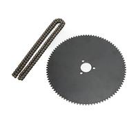 47 Tooth Sprocket & Chain Kit | 190mm Carbon Steel Replacement for Zooma 25cc / 33cc Scooter Moped | 11 1 / 2in Chain Kit for Maximum Performance Transfer & Extended Life