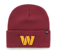 47 Washington Commanders NFL Haymaker Unisex Beanie Cuff Knit, One Size Fit, Team Badge, Cardinal