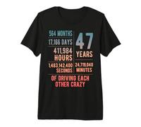 47 Years Married Funny 47th Wedding Anniversary Premium T-Shirt