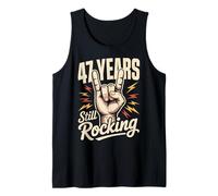 47 Years Still Rocking 47th Birthday Funny 47 Birthday Tank Top