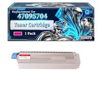 47095704 47095703 47095702 47095701 Toner Cartridge Compatible for Okidata OKI C844dnw C834nw C834dnw C824n C824dn Printers, With Chip Large Capacity 6000 Pages (1 Pack Magenta)