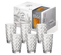 (470ml Hi-Ball, 6 Glasses) Bormioli Rocco Dots Drinking Tumbler Juice Water