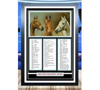 (473) Arkle Red Rum Desert Orchid Horse Racing Legends Framed A4 (21 X 297 CM) Art Work Wall Art Display Great Gift Idea (REPRINT) #####