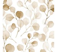 47422 - Flora Eucalyptus White Brown Galerie Wallpaper