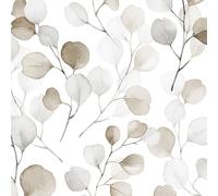 47423 - Flora Eucalyptus Weiß Brown Galerie Wallpaper