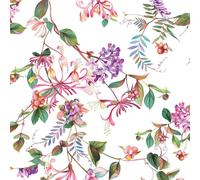 47456 - Flora Summer Bouquet White Rose Green Galerie Wallpaper