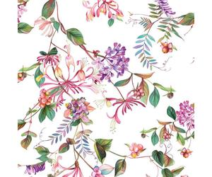 47456 - Flora Summer Bouquet White Rose Green Galerie Wallpaper