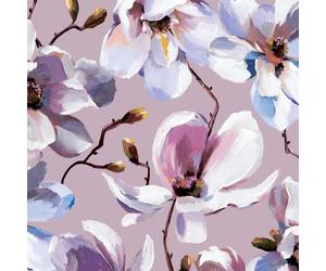 47463 - Flora Cherry Blossom Rose White Purple Galerie Wallpaper