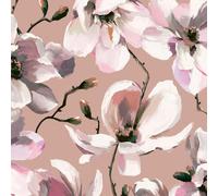 47465 - Flora Cherry Blossom Brown White Rose Galerie Wallpaper