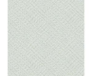47479 - Flora Herringbone Weave Green Galerie Wallpaper