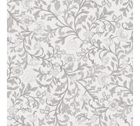Galerie Heritage Floral Silver Grey Wallpaper 47628, Silver