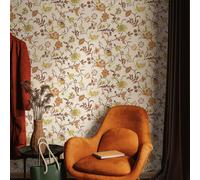 Non-woven wallpaper flowers leaves floral pattern green blue 47645 (5,61£/1qm)