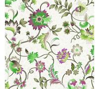 Galerie Heritage Green Floral Motif Wallpaper Roll