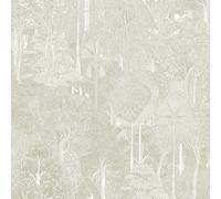 Non-woven wallpaper plants garden jungle exotic beige white 47649 (6,76£/1qm)