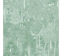 Non-woven wallpaper plants garden jungle exotic green white 47651 (6,76£/1qm)