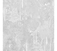 Galerie Heritage Floral Silver Grey Wallpaper 47653, Silver