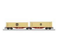 47816 H0 Double Container Transport Car Sggrss 80, Touax Rai, Ep. VI