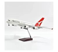 47cm 1/160 For A380 Plane Model Resin Ornament Collection Souvenir Display Decoration Toy Miniature Hobby Playset(With lights)