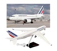 47cm Air France A350 Airplane Model Aircraft Replica Static Display with Lights Retractable Landing Gear Rotating Engines with Touch Voice-Activated light Display for Home Decoration(No light)