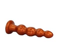 47Cm Big Anal Plug Liquid Silicone Wolf Tooth Stick Shape Butt Plug Pulling Bead Masturbator Anal Dilator Adult Sex Toys BDSM 18 Brown L