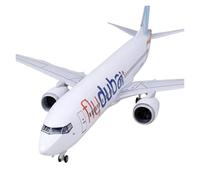 47CM For B737 737 Dubai Die-Cast Plastic Resin Aircraft Model Collectible Display Toy(With light)
