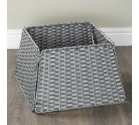 47cm x 46cm Samuel Alexander Foldable Faux Rattan Christmas Tree Skirt in Grey
