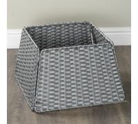 47Cm X 46Cm Samuel Alexander Foldable Faux Rattan Christmas Tree Skirt In Grey