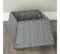 47cm x 46cm Samuel Alexander Foldable Faux Rattan Christmas Tree Skirt in Grey