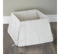 47cm x 46cm Samuel Alexander Foldable Faux Rattan Christmas Tree Skirt in White