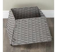 47Cm X 46Cm Samuel Alexander Foldable Rattan Christmas Tree Skirt In Grey