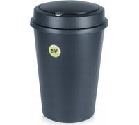 47L Anthracite Waste Bin Tall Round Plastic Kitchen Household Rubbish Bin