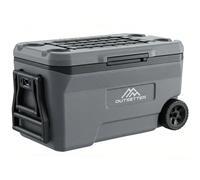 47L Cool Box with Ice Block | Heavy-Duty Insulated Hard Cooler | Keeps Ice for up to 4 Days | 2 Cup Holders| with handles & wheeles | Full foam insulation | Hard Cooler for Travel, Car,Camping