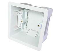 47mm Deep Plasterboard Back Box - Single Dry Lining Flush/Recess Mounted Pattress For Stud/Plaster Board Walls, Face Plates & Socket Outlets