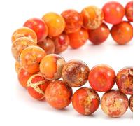 47Pcs Gemstone Beads, Natural Round Stone Beads, Imperial Sea Sediment, Jasper Bead for Jewelry Necklace Bracelet Making(Multicolor H(8MM))