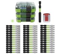 47PCS Impact Torx Screwdriver Bits Set, Magnetic (T20/T25/T30), S2 Steel Torx Driver Bits with a Green Storage Box