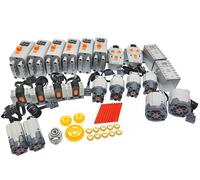 47Pcs Motor Power Function Kit Set for Major Brand Technical, 8X Battery Box, 2X XL-Motor, 4X L- Motor, 2X M-Motor, 4X IR Receiver, 2X IR Remote Control, Latest Differential