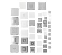 47PCS Set BGA Reballing Stencil Net, BGA Rework Net Stencils Template, 304 Stainless Steel BGA Stencil with Clear Markings for Computer Repairing, Universal Reballing Rework Net fo