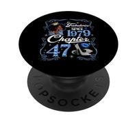 47th Birthday Black Queen Chapter 47 Fabulous Since 1979 PopSockets Adhesive PopGrip