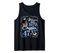 47th Birthday Black Queen Chapter 47 Fabulous Since 1979 Tank Top