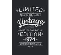 47th Birthday Limited 47 Years Edition 1974 Graphic Deco Vintage: CALENDAR - Funny retro birthday present, gift idea - A5 (6x9) - 150 pages - DAILY ... book, to-do list, birthday, vintage, saying